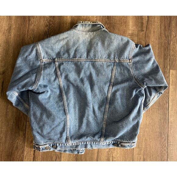 Vintage Gap Denim Jean Insulated Flannel Trucker Jacket Size Medium Y2K 90s - Picture 4 of 8